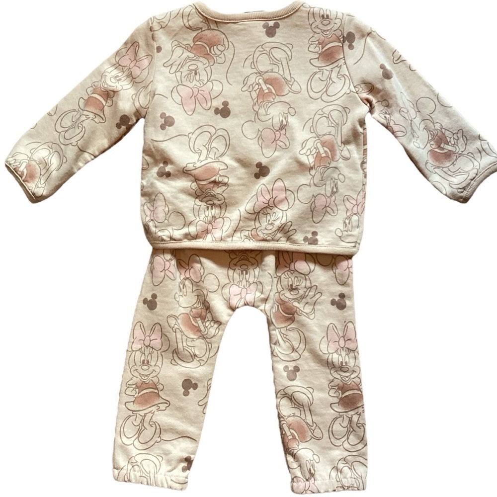 Disney Minnie Mouse Soft Brushed Cotton Sweatshirt and Pants Set 3-6 Months NEW - Picture 3 of 4